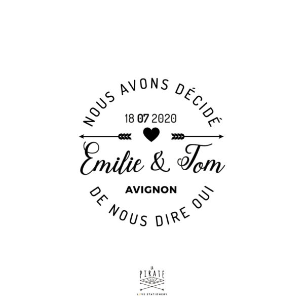 Etiquette Mariage Ardoise - Amélie