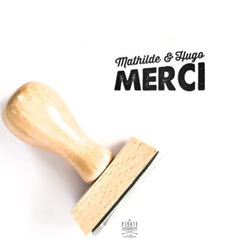 Apposez ce tampon de remerciements en bois, au dos de vos enveloppes carte de remerciements vintage - La Pirate