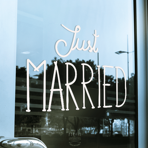 Autocollant Just Married