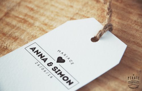 Tampon Mariage Personnalisé Style Industriel Vintage