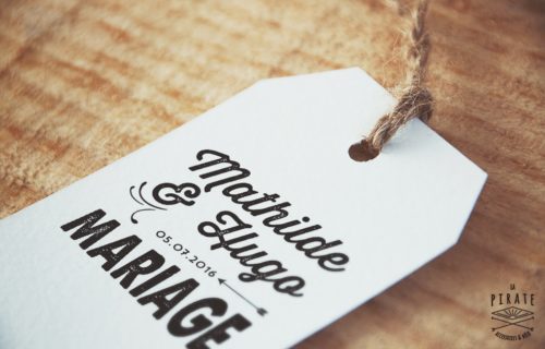 Tampon Mariage Personnalisé Vintage Flèche prénoms mariés et date mariage