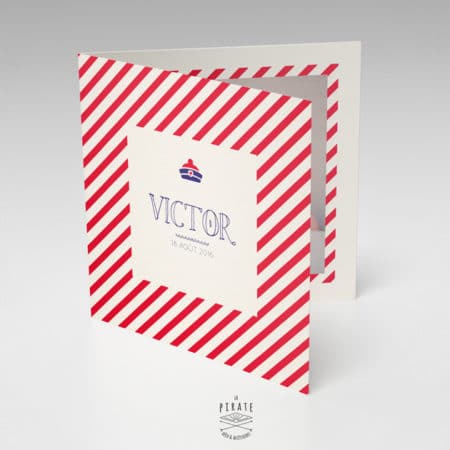 Faire part naissance carre avec coupons