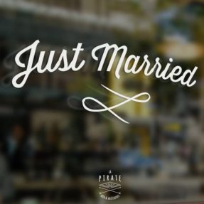 Stickers Just Married Voiture Mariage