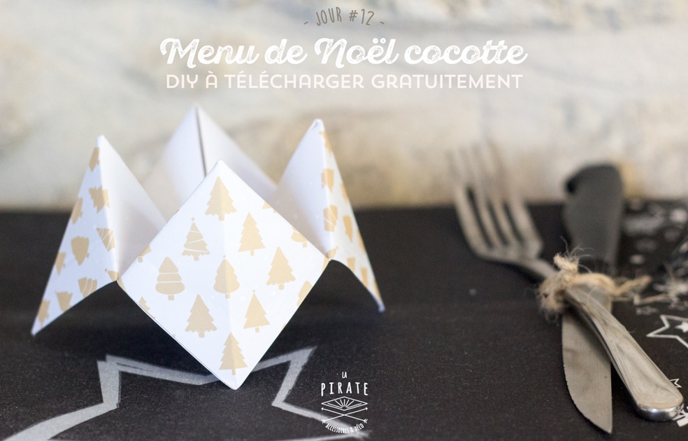 [Jour 12] DIY déco de Noël - Menu Cocotte à télécharger