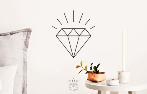 Stickers Diamant Noir- Décoration Scandinave
