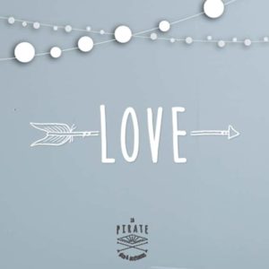 Stickers Love Vintage blanc - Décoration Murale