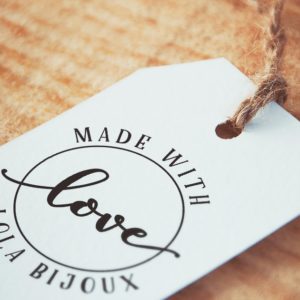 Tampon Créateur Made with Love, rond
