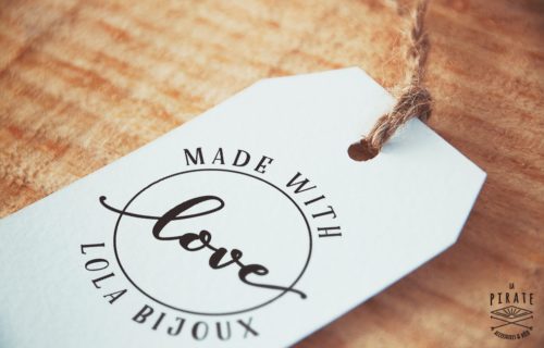 Tampon Créateur Made with Love, rond