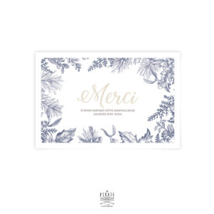 Carte remerciements Mariage Hiver avec photo - Winter Romance