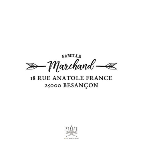 Tampon adresse personnalisé avec l'adresse de votre famille, tampon adresse vintage