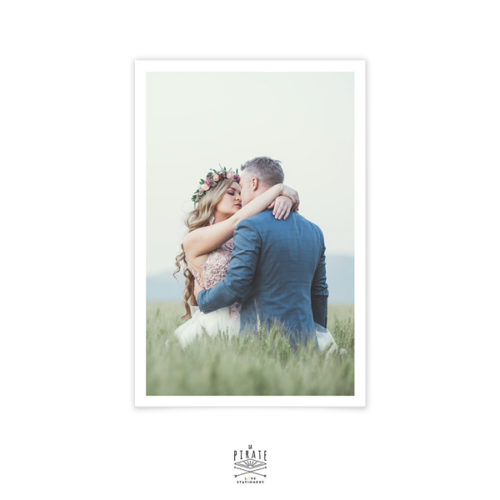 Carte remerciements mariage vintage avec photo de votre couple personnalisée, mariage vintage