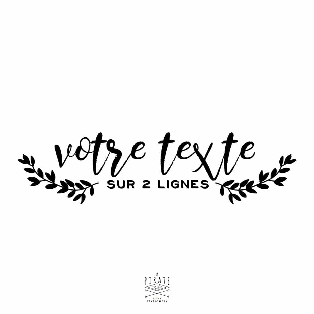 Stickers texte personnalisé feuillage, lettrage adhésif avec votre texte