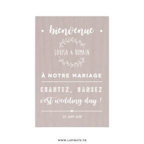 Stickers Bienvenue mariage Champêtre - Couronne d'Olivier - La Pirate