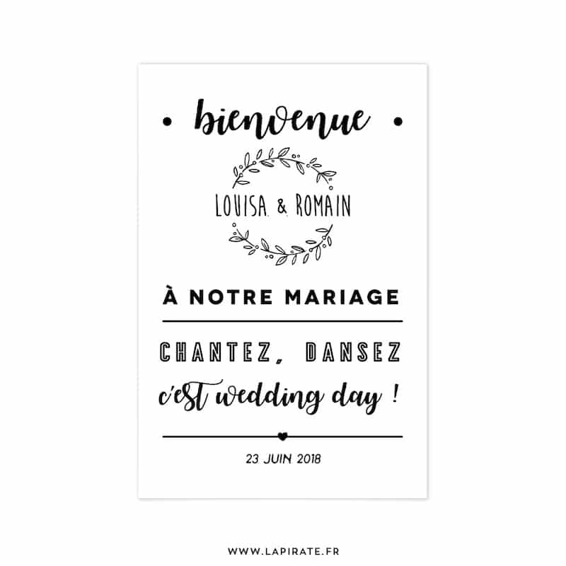 24 pièces Stickers prénom personnalisé mariage