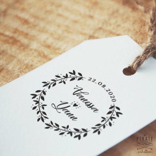 Tampon Mariage Couronne Champêtre Petit coeur - La Pirate