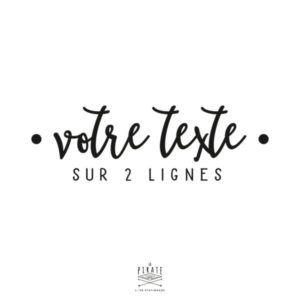 Stickers texte personnalisé sur 2 lignes, stickers texte manuscrit et petit points vintage - La Pirate