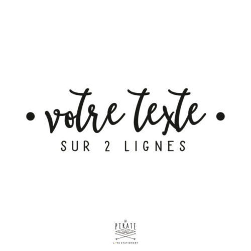 Stickers texte personnalisé sur 2 lignes, stickers texte manuscrit et petit points vintage - La Pirate