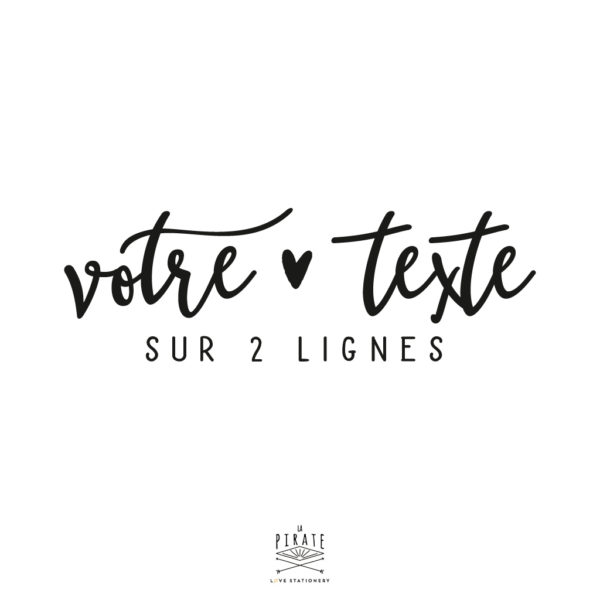 Stickers texte personnalisé coeur vintage, lettrage adhésif avec votre texte