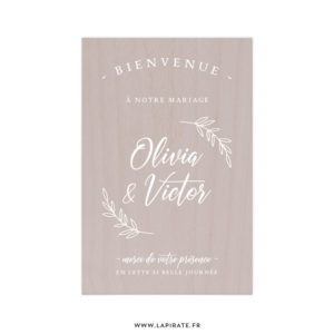 Stickers Bienvenue mariage fines branches - Mariage champêtre - La Pirate