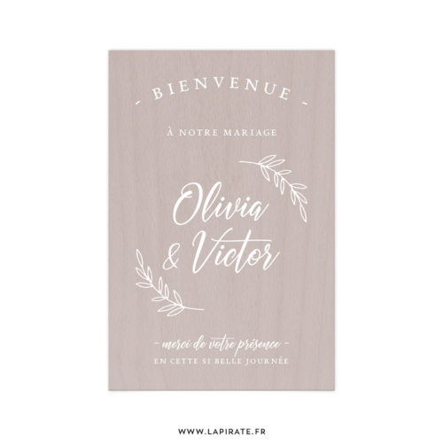 Stickers Bienvenue mariage fines branches - Mariage champêtre - La Pirate