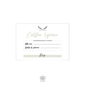 RSVP mariage végétal personnalisé pour votre mariage minimaliste et kinfolk