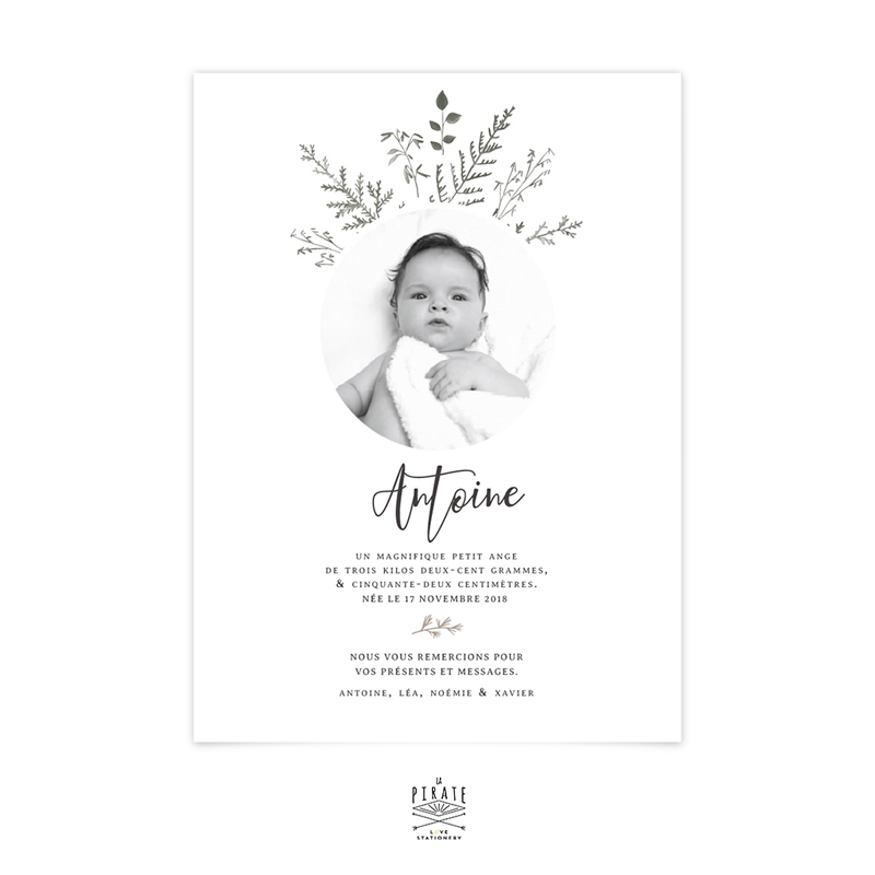 Carte De Naissance Avec Bébé Fille