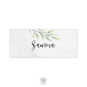 Marque-place mariage eucalyptus personnalisé - La Pirate