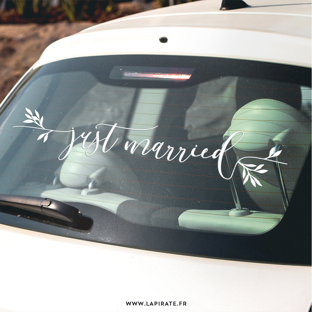 Stickers pour voiture Just married - Fiesta Republic