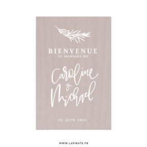 Stickers bienvenue mariage bohème chic personnalisé | Collection Sahanna - La Pirate