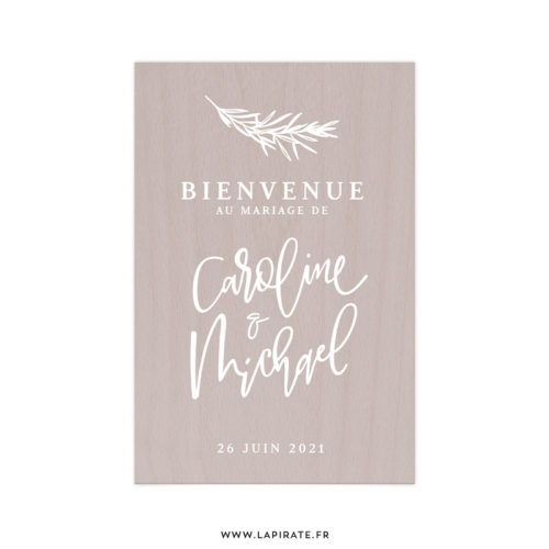 Stickers bienvenue mariage bohème chic personnalisé | Collection Sahanna - La Pirate