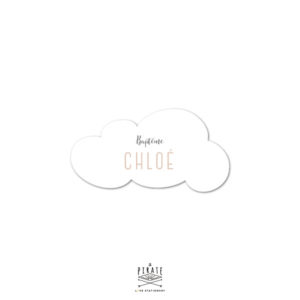 Stickers baptême nuage personnalisé