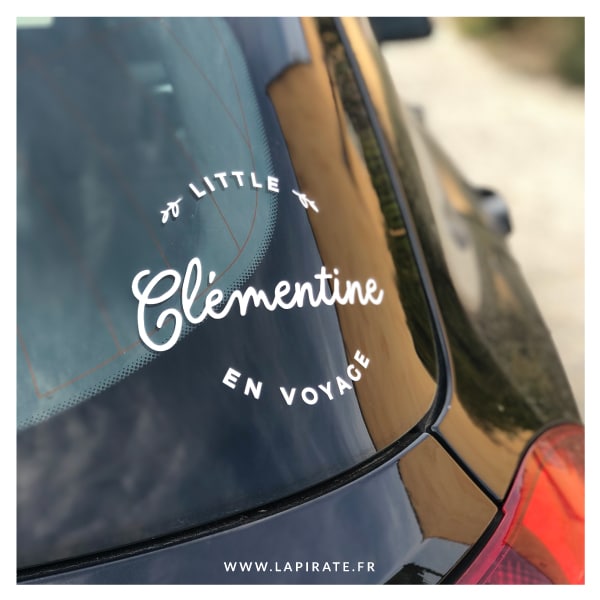 Stickers Little en voyage personnalisé - Bébé à bord | Mixte