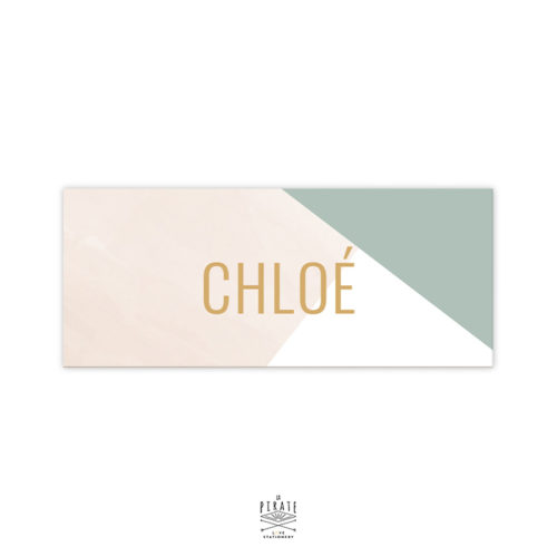 Marque-place personnalisé. Porte-nom nominatif mariage graphique chic
