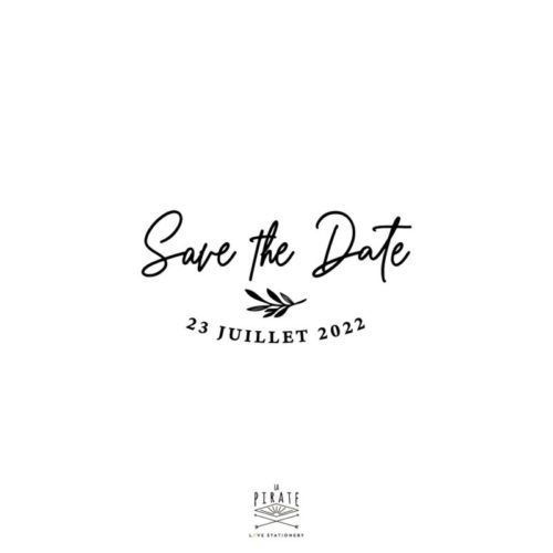 Tampon save the date calligraphie, personnalisé, tampon encreur