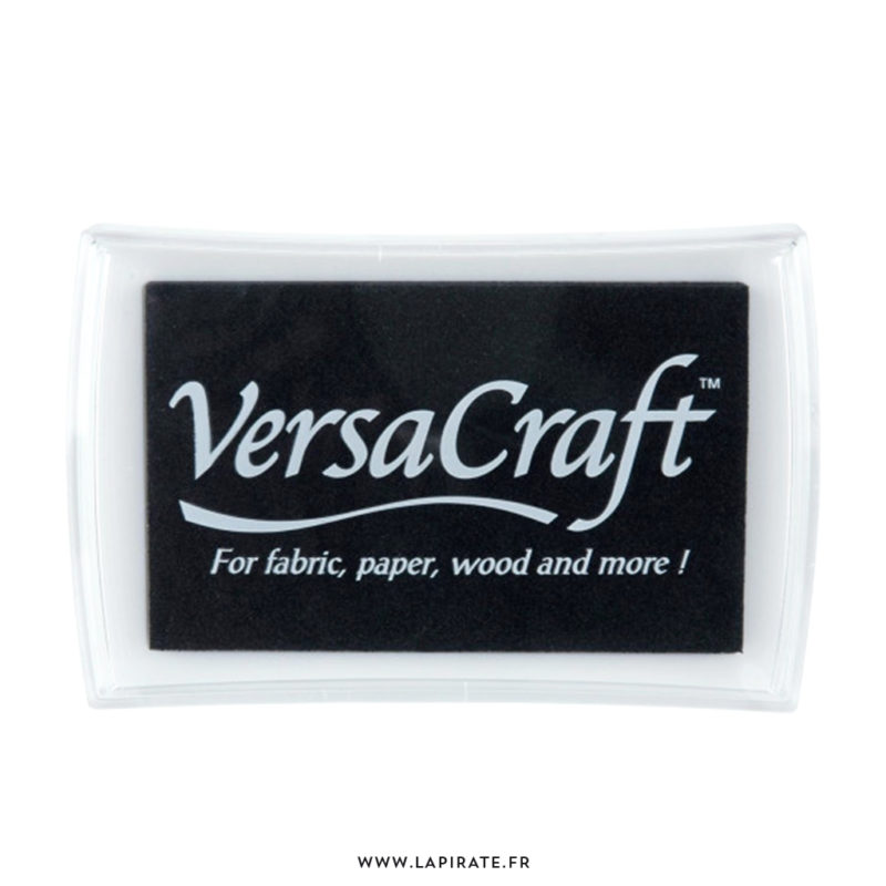Encreur tissu Versacraft noire, encre spéciale textile, bois, papier, cuir