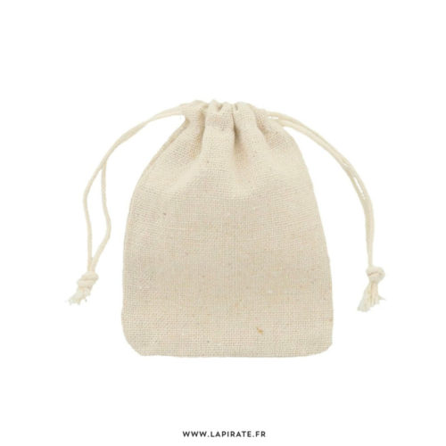 Pochons en lin naturel, idéal pour vos cadeaux invités mariage, dragées baptême - 7 x 10 cm