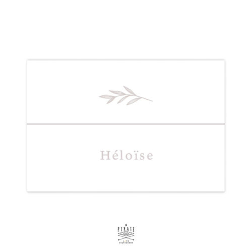 Marque place chevalet/cavalier, personnalisé des prénoms de vos invités mariage élégant