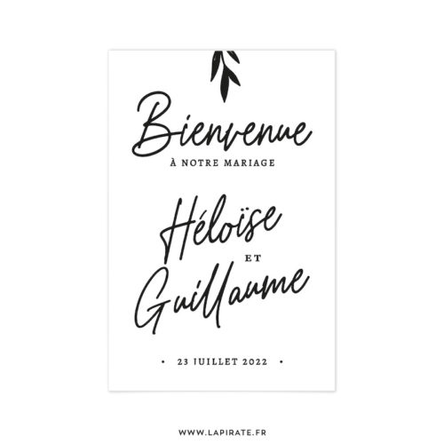 Stickers bienvenue calligraphie, personnalisé - Plusieurs coloris