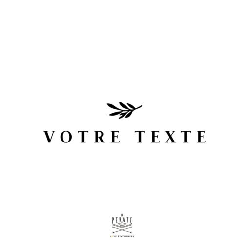Stickers texte personnalisé, motif végétal, stickers directionnel mariage - Modèle 1