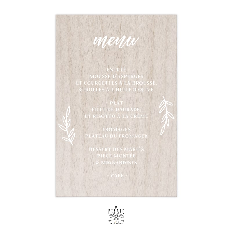 Stickers pour enveloppes mariage Feuille aquarelle