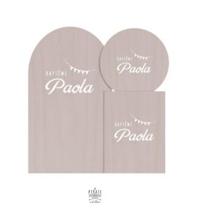 Stickers panneau baptême fanion personnalisé, guirlande, guinguette