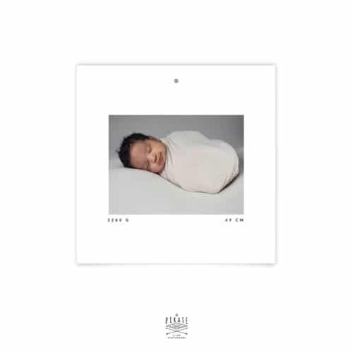 Faire-Part naissance recto photo, motif Lune -Faire-part calque carré, collection Emile - La Pirate