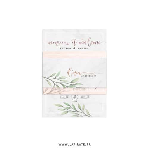 Ensemble papeterie mariage marbre et dorure - Collection Alba