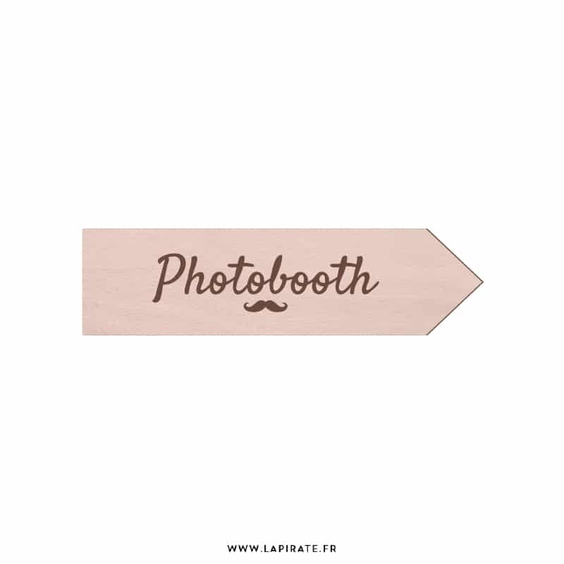 Flèche bois mariage Photobooth, bohème - La Pirate