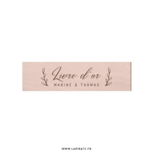 Flèche bois mariage "Livre d'or" bohème, personnalisée – Image 3