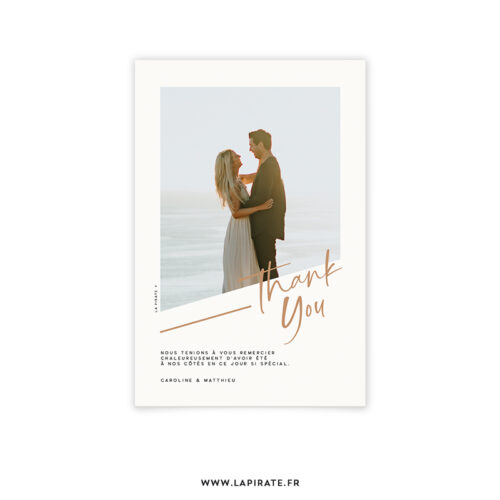 Carte de remerciements avec photo, graphique | Collection Havana
