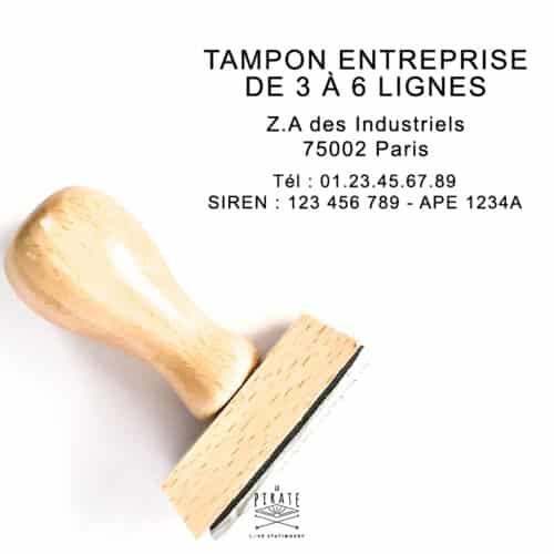 Création de tampon professionnel pour votre entreprise, à personnaliser en ligne de 3 à 6 lignes - La Pirate
