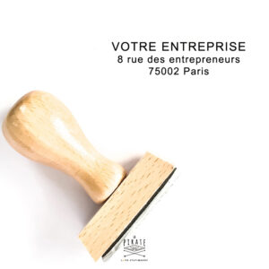 Tampon entreprise 3 lignes, tampon pro à personnaliser en ligne - La Pirate
