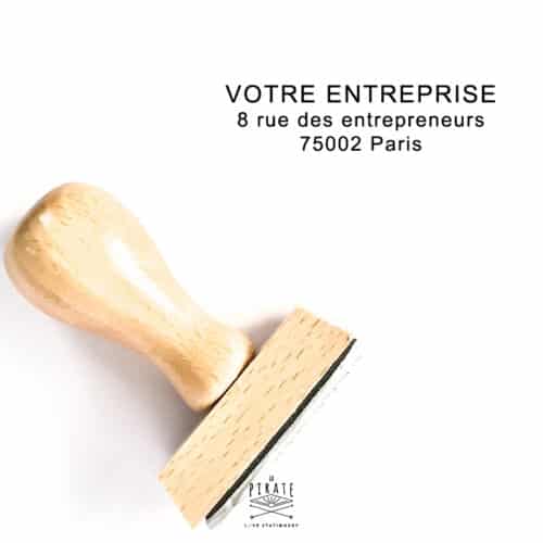 Tampon entreprise 3 lignes, tampon pro à personnaliser en ligne - La Pirate