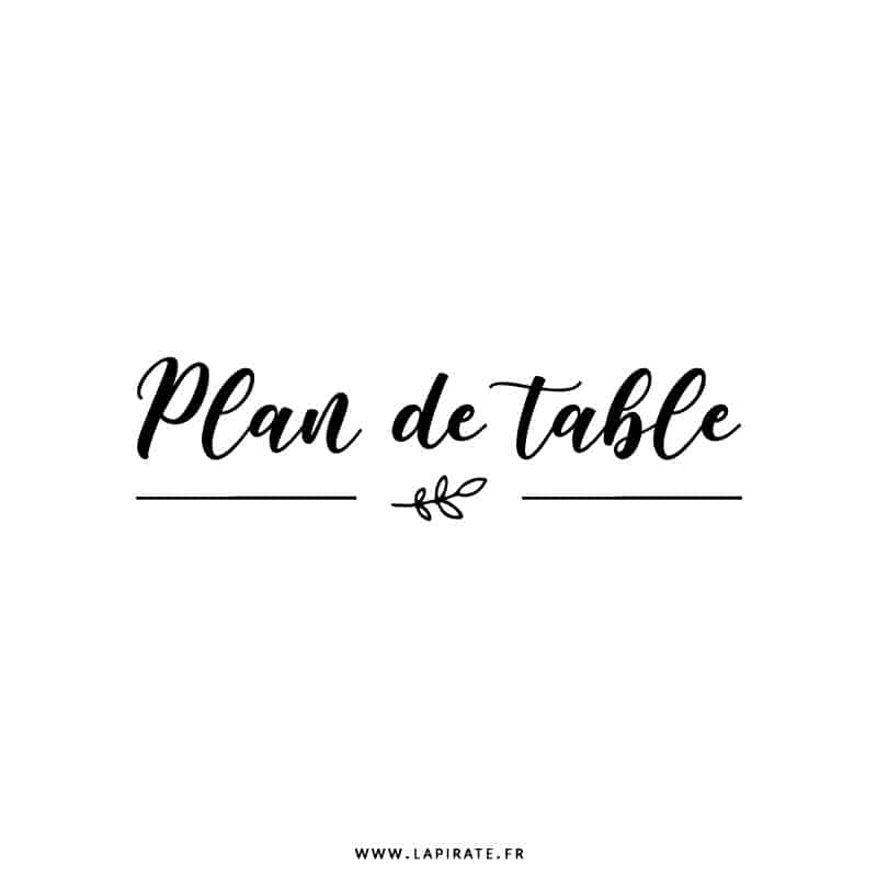 Stickers plan de table vintage, manuscrit | Stickers déco mariage, diy mariage - La Pirate